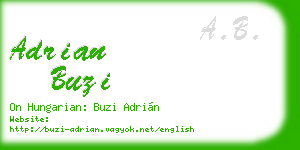 adrian buzi business card