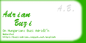 adrian buzi business card